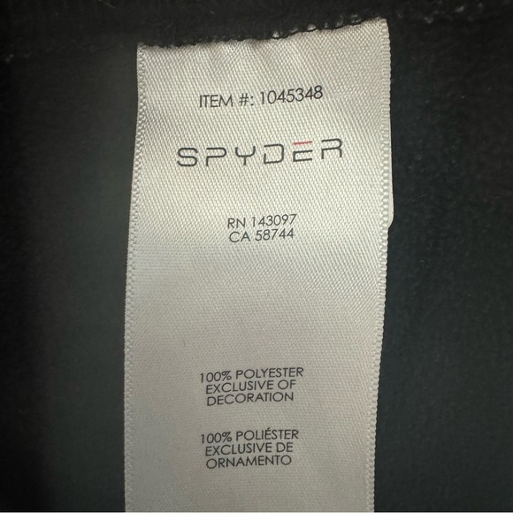 SPYDER Endur Full Zip Mid Weight Fleece Lined Sweater Jacket Winter Grey Size M - Picture 14 of 16